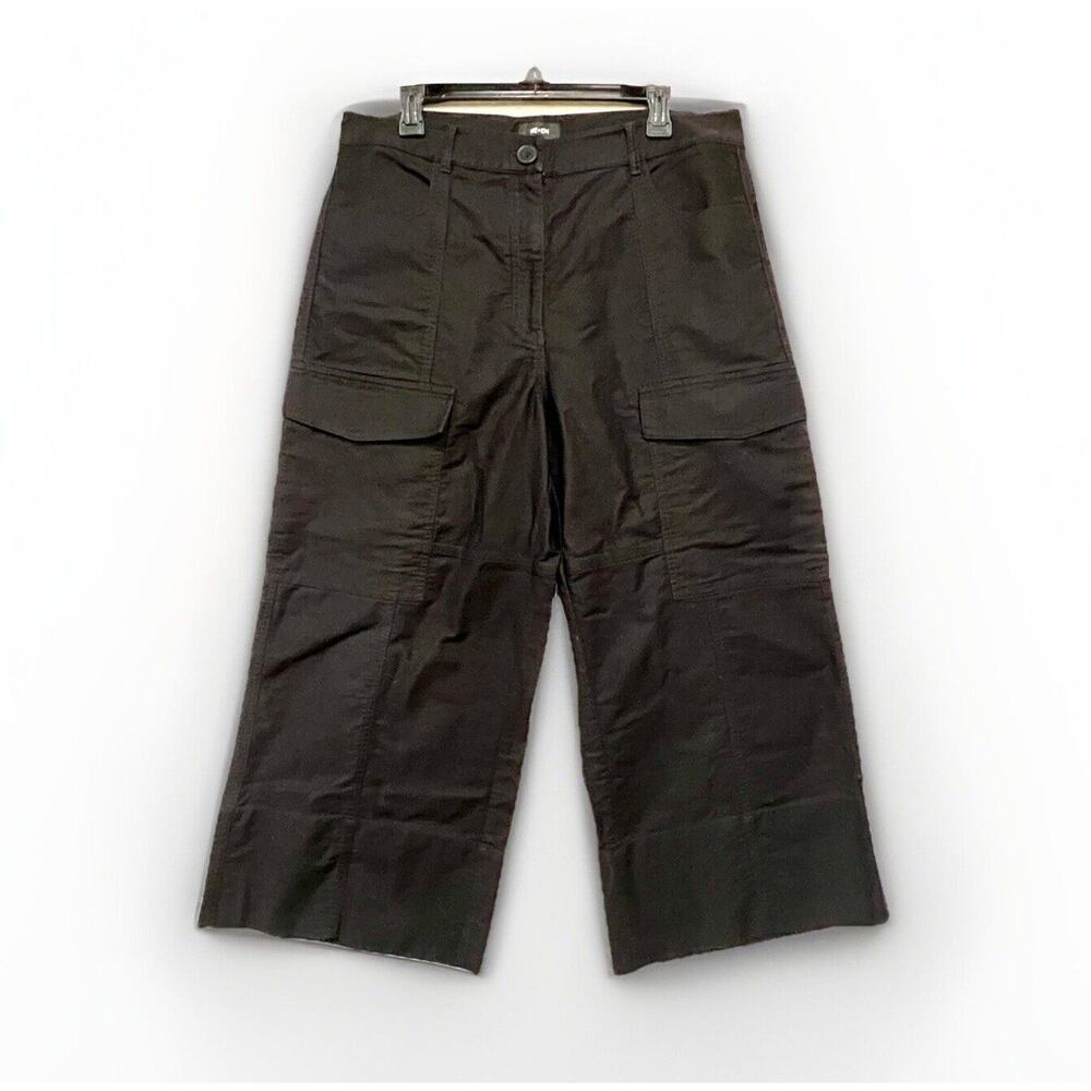 Me + Em Womens Wide Leg Cargo Pants Size 12 US Black